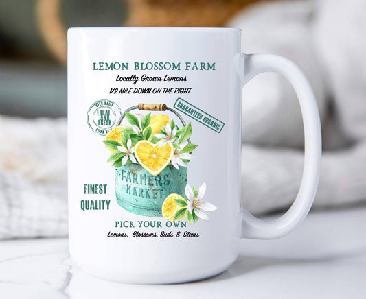 Farmers Market Lemon Blossoms Coffee Mug