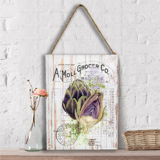 Vintage Farmhouse Artichoke Vegetables Wall Decor