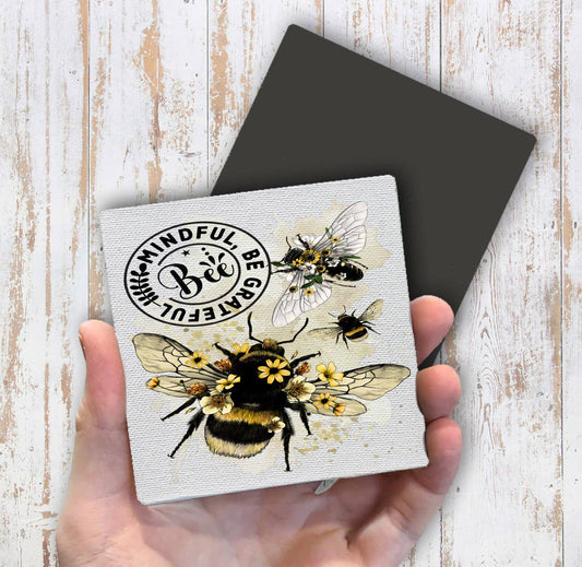 Bee Mindful Be Grateful Spiritual Magnet Fridge - Sets of 2