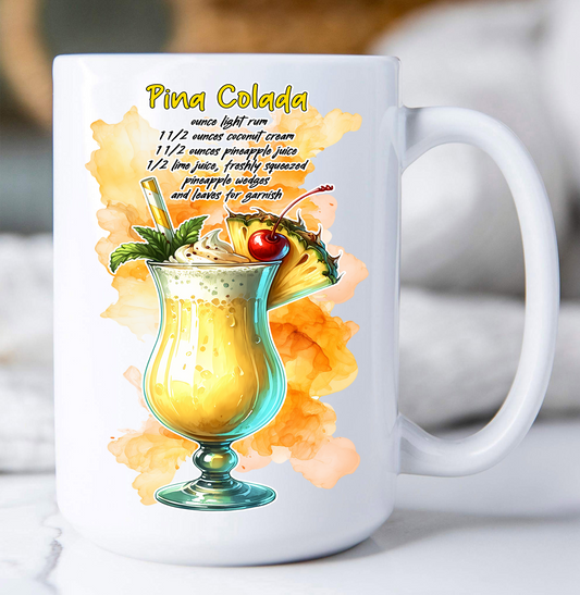 Summer Cocktail Pina Colada Coffee Mug