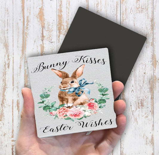 Bunny Kisses Easter Wishes Magnet Fridge - Sets of 2