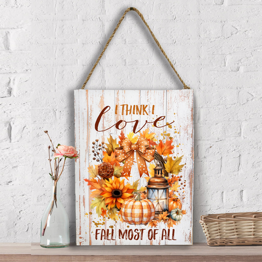 I Think I Love Fall The Most Wall Decor