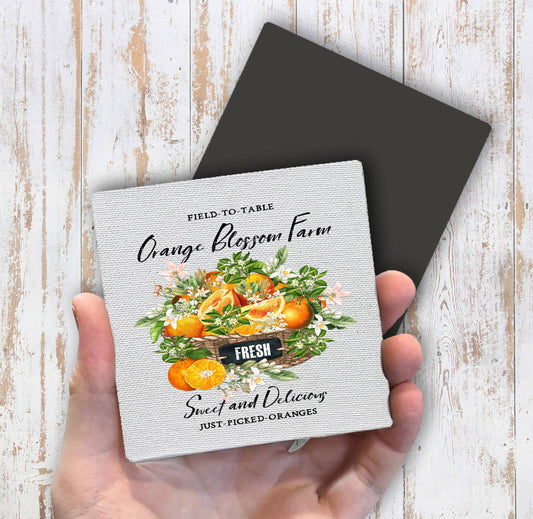 Country Orange Blossom Farm Magnet Fridge - Sets of 2