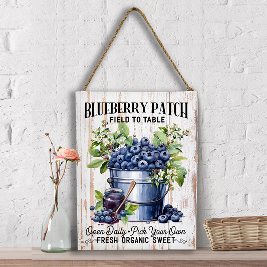 Blueberry Patch Field to Table  Wall Decor