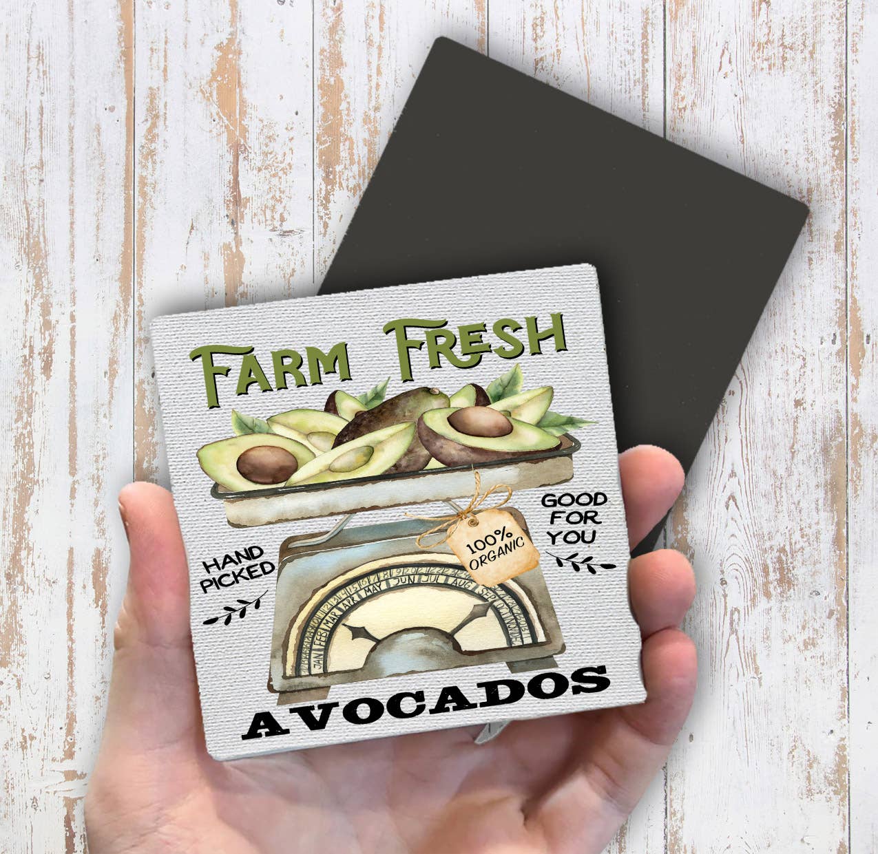 Farm Fresh Avocados Organic  Magnet Fridge - Sets of 2