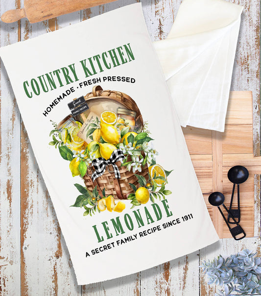 Country Farmhouse Kitchen Lemonade Terry Towel