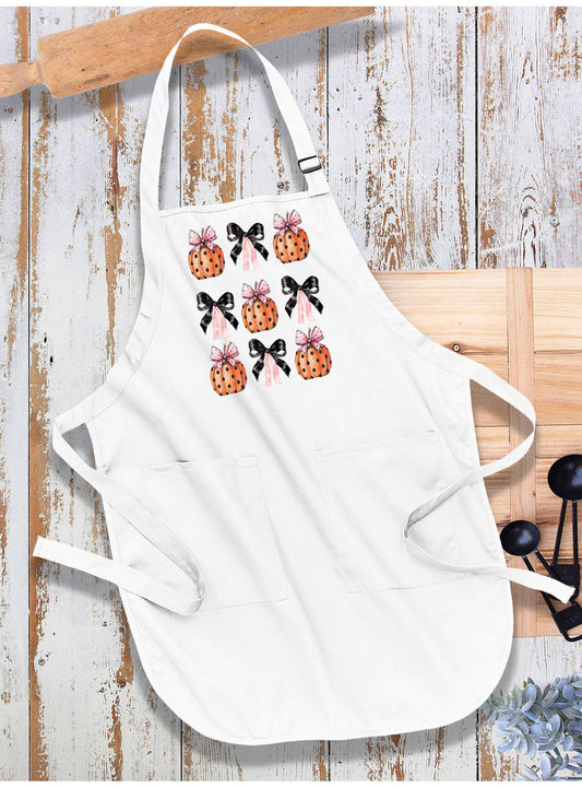 Halloween Pumpkins and Bows Apron