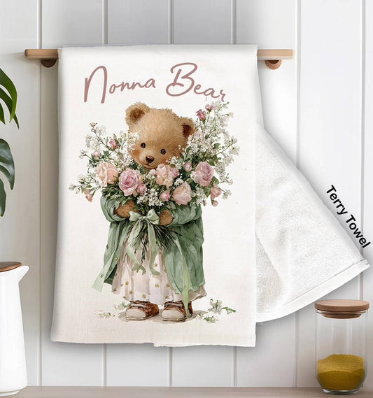 Mother's Day Nonna Bear Kitchen Terry Towel