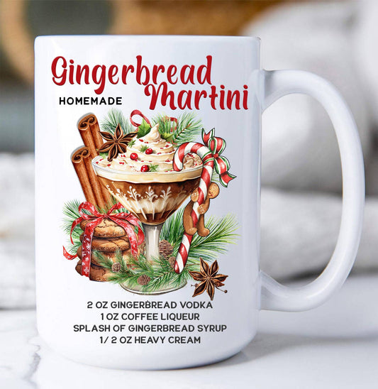 Christmas Gingerbread Martini Coffee Mug