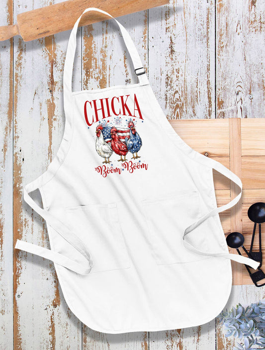 Patriotic Chicka Boom Boom Apron