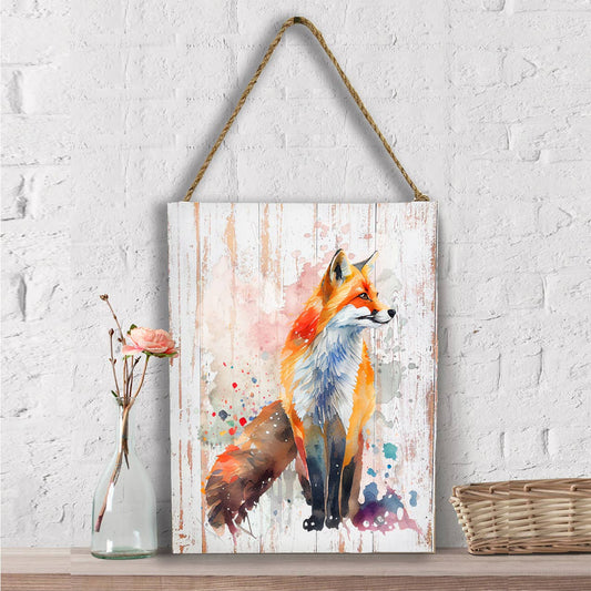 Fox Animal Watercolor Wall Decor