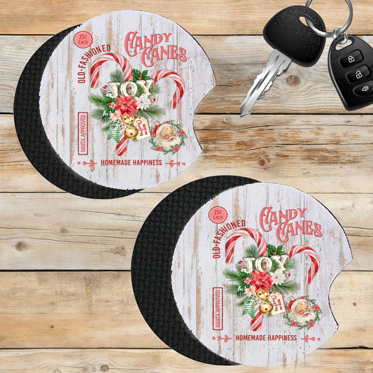 Car Coaster Christmas Old Fashion Candy Cane