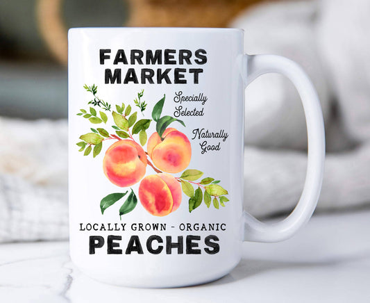 Farmers Market Organic Peaches  Coffee Mugs