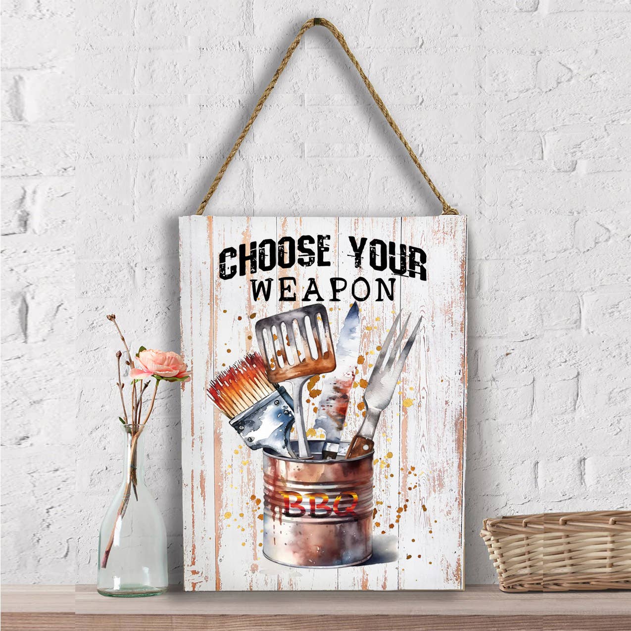 Choose your Weapon BBQ Cooking Wall Decor