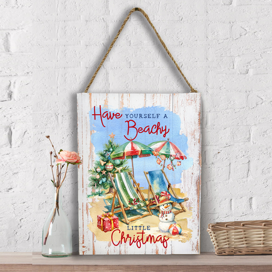 Coastal Have a Beachy Christmas Wall Decor