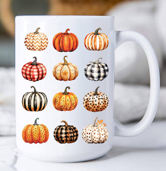 Fall Autumn Variety of PumpkinsCoffee Mug
