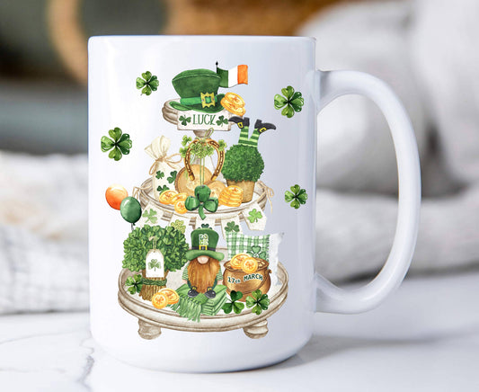 St Patricks Day 3 Tier Tray 15 oz Coffee Mug