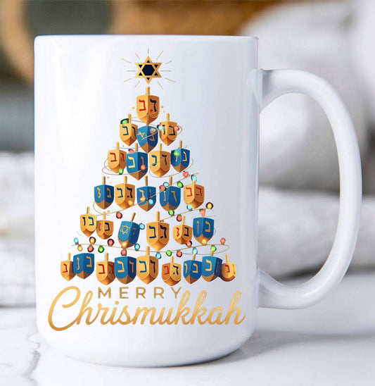 Merry Chrismukkah Dreidel Tree Coffee Mug