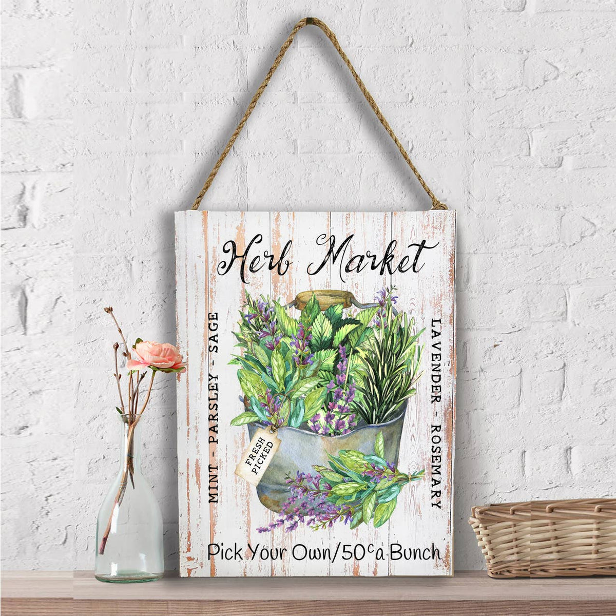 Farmhouse Herb Market  Wall Decor