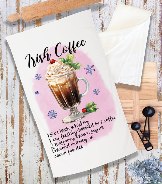 Christmas Cocktail irish Coffee Recipe Terry Towel