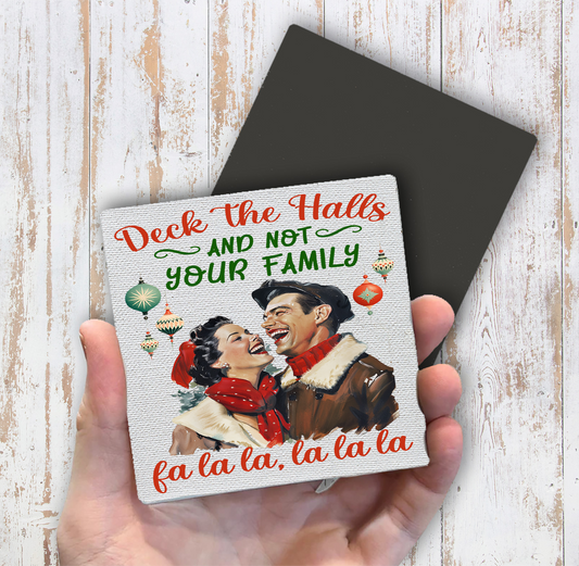 Christmas Funny Deck the Halls Magnet Fridge (Set of 2)