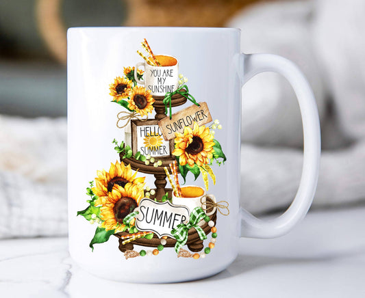 Summer Sunflower 3 Tier Tray Coffee Mug