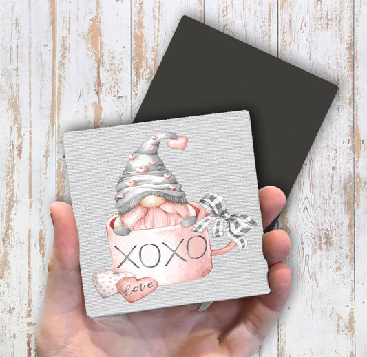 Valentine Gnome Love Coffee Cup Magnet Fridge - Sets of 2