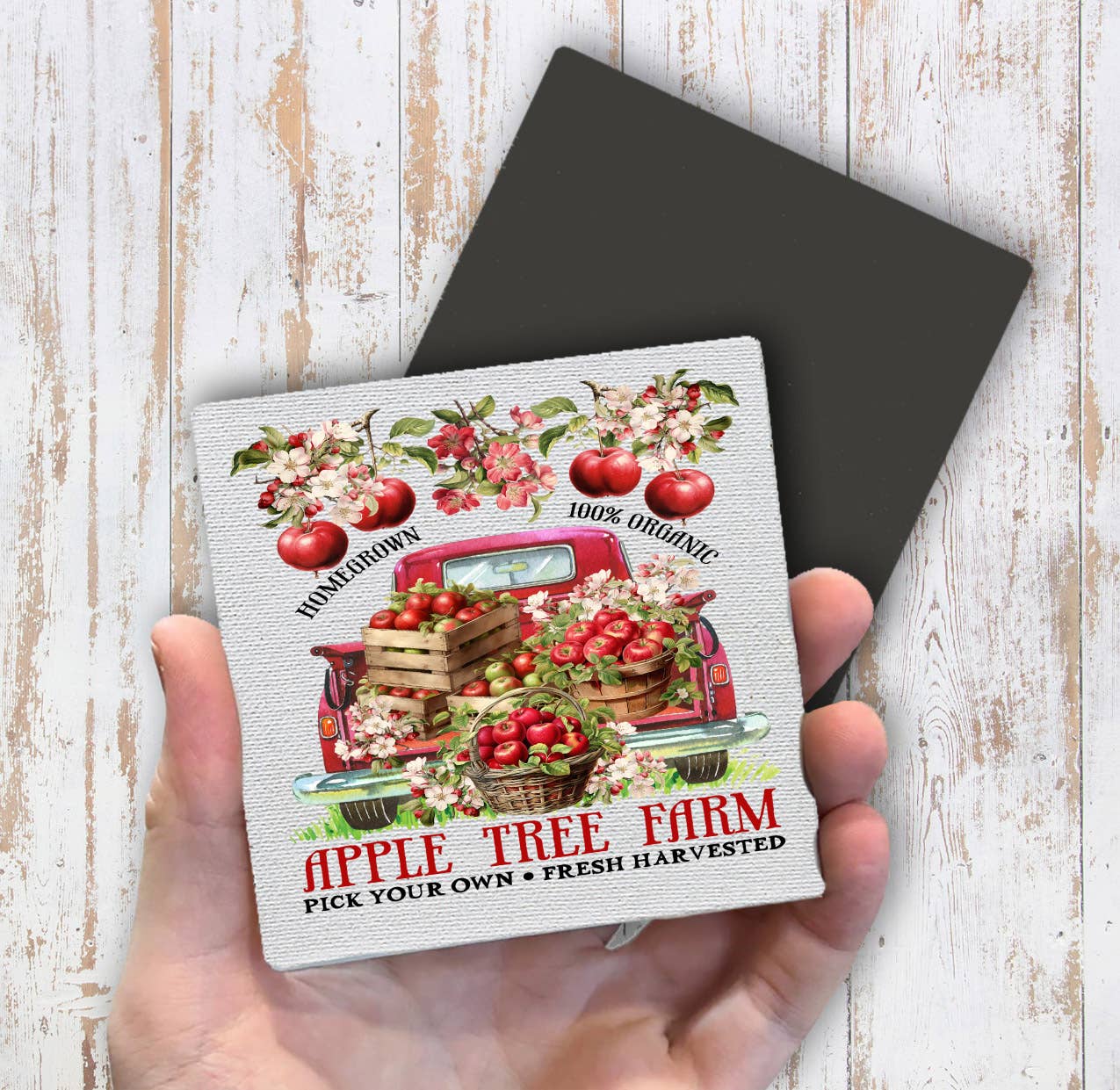 Apple Tree Farm Red Pick Up Magnet Fridge - Sets of 2