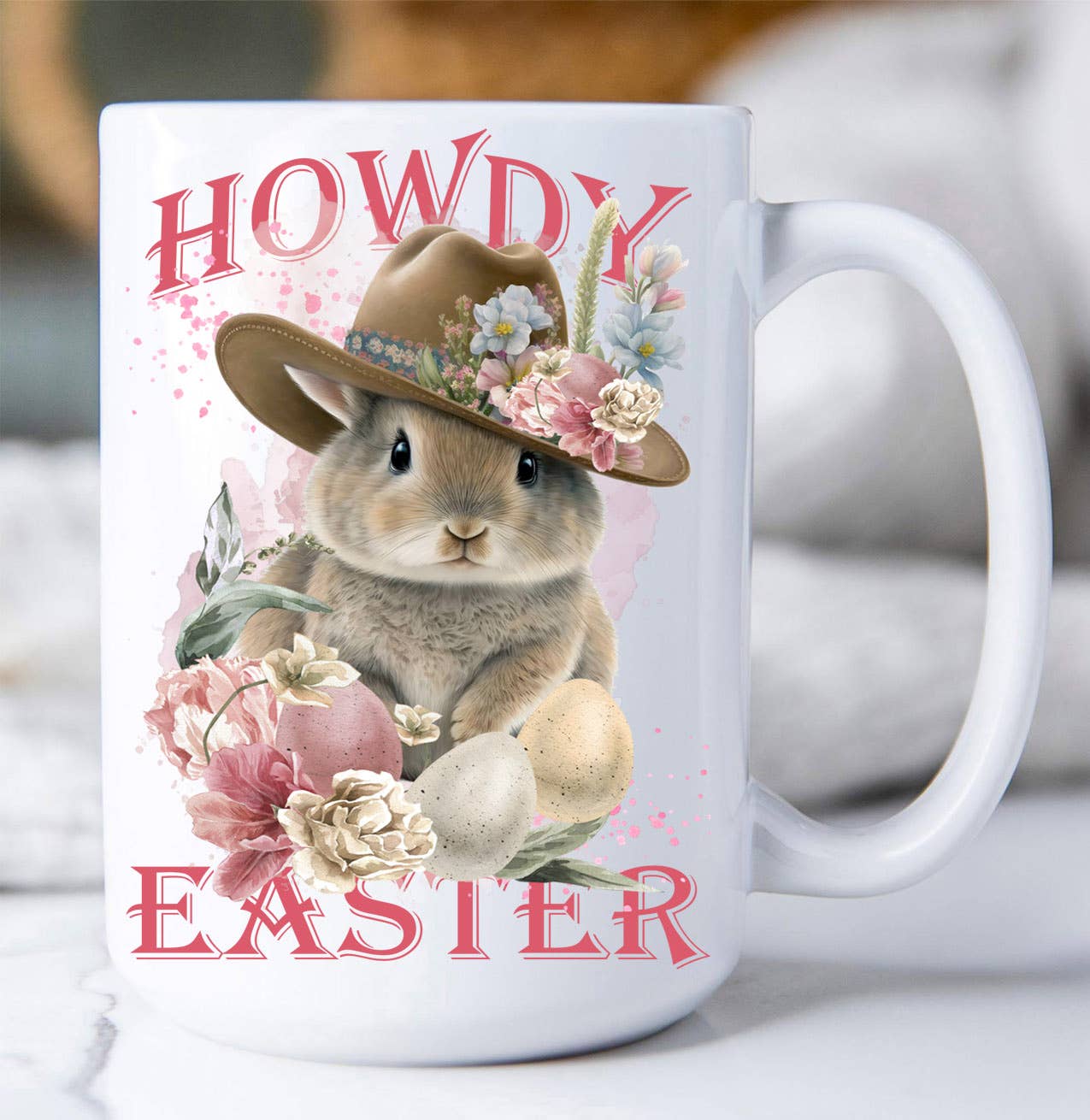 Howdy Easter Bunny Cowboy Hat Coffee Mug