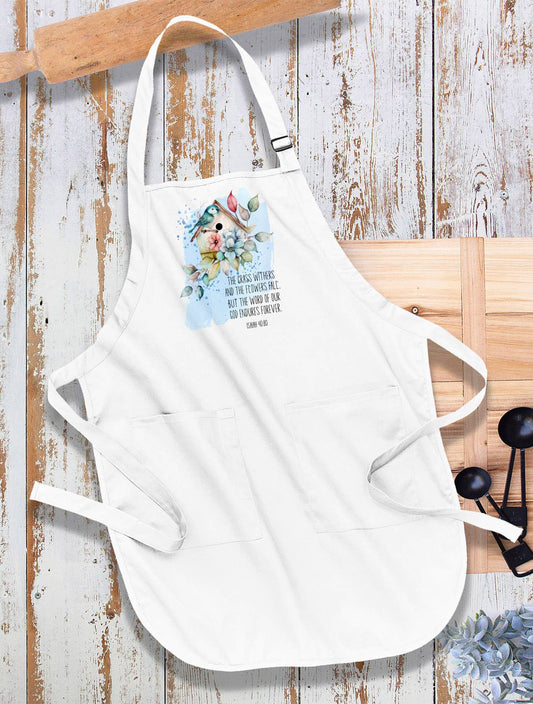 Spiritual The word of God Endures Kitchen Cotton Apron