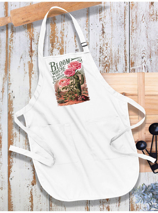 Bloom Where Planted Western Spiritual Apron