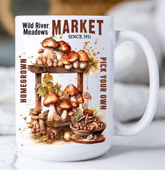 Wild River Mushroom Market Coffee Mug