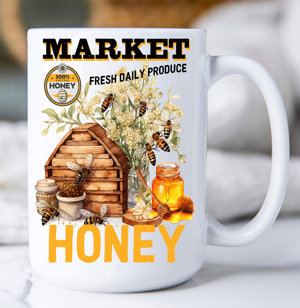 Honey Bees Country Market Coffee Mug