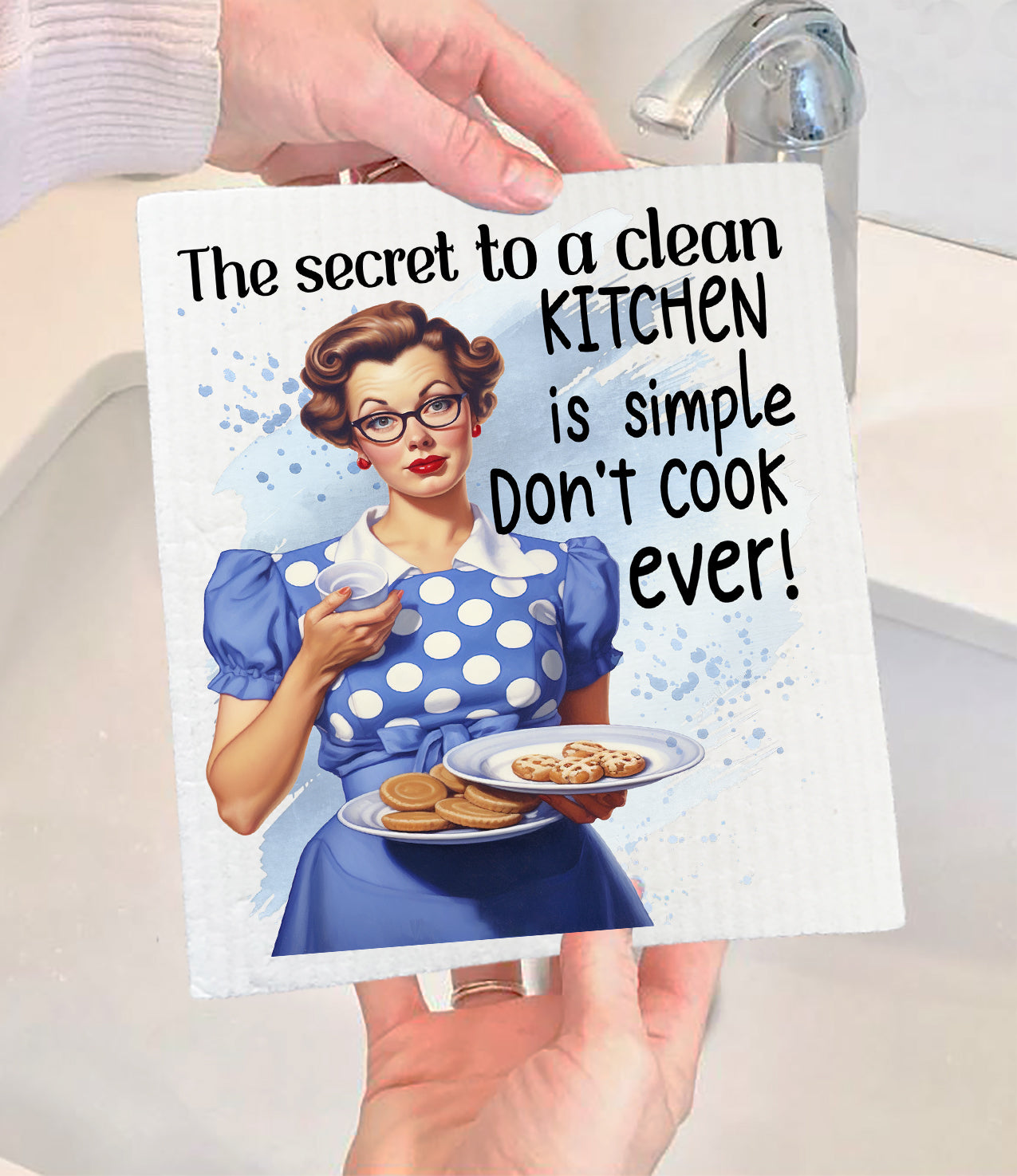 Clean Kitchen Don't Cook Funny Swedish Dishcloth (Set of 2)