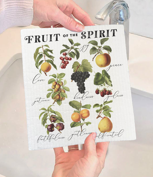 Fruit of the Spirit Spiritual Swedish Dishcloth (Set of 2)