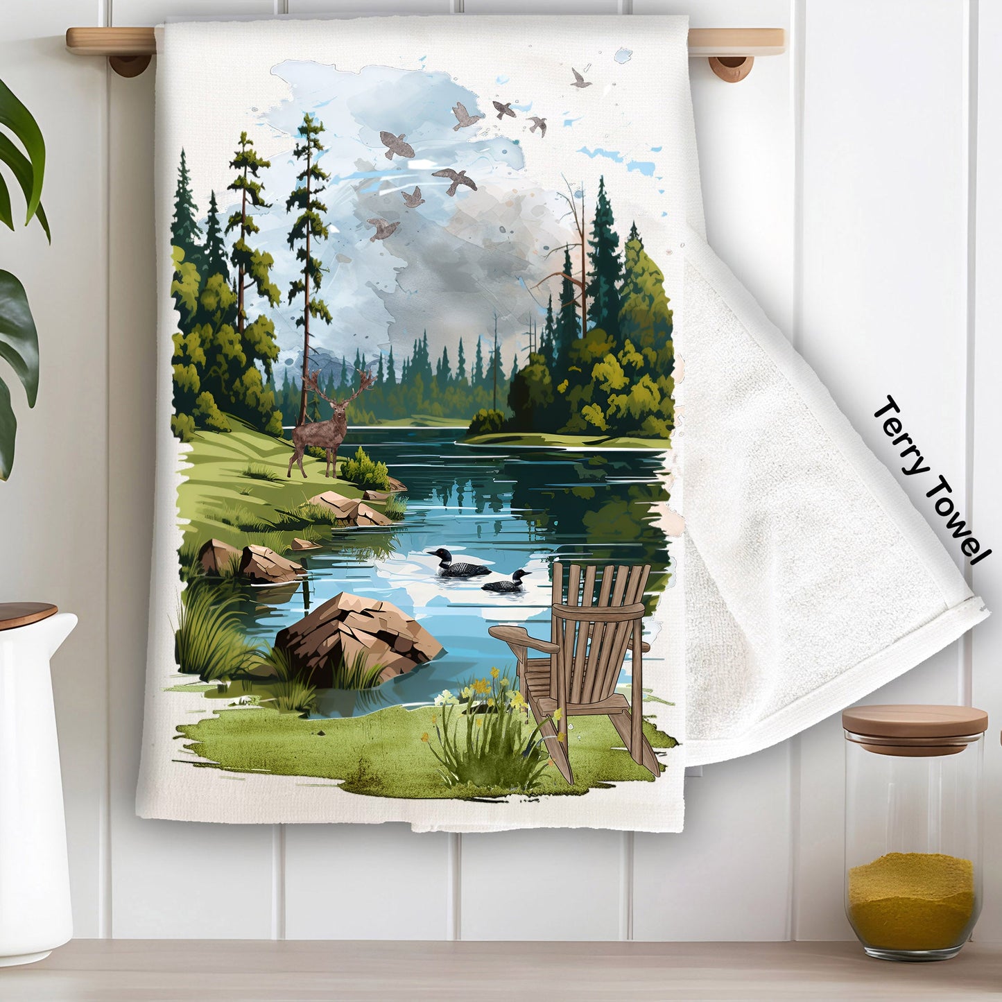 Adirondack Chair Lake Forest Kitchen Terry Towel