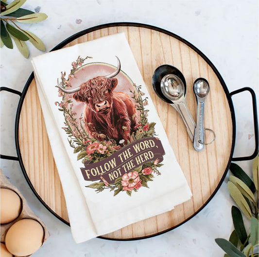 The Word not the Herd Western Spiritual Tea Towel
