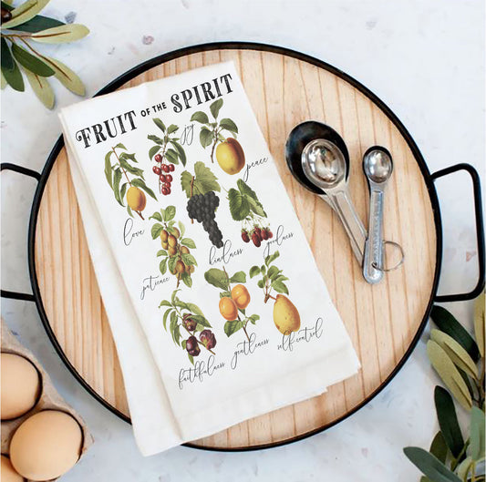 Fruit of the Spirit Spiritual Tea Towel