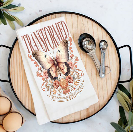 Transform Renewing your Mind Spiritual Tea Towel