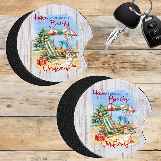 Car Coaster Coastal Have a Beachy Christmas