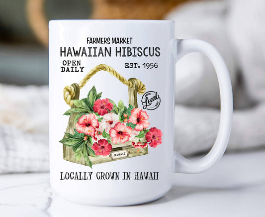 Hawaii State Flower Hibiscus Souvenir Coffee Mug