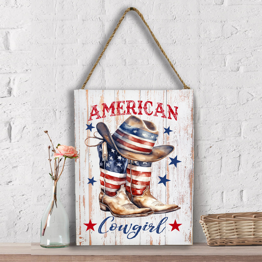 Western American Cowgirl Boots Wall Decor