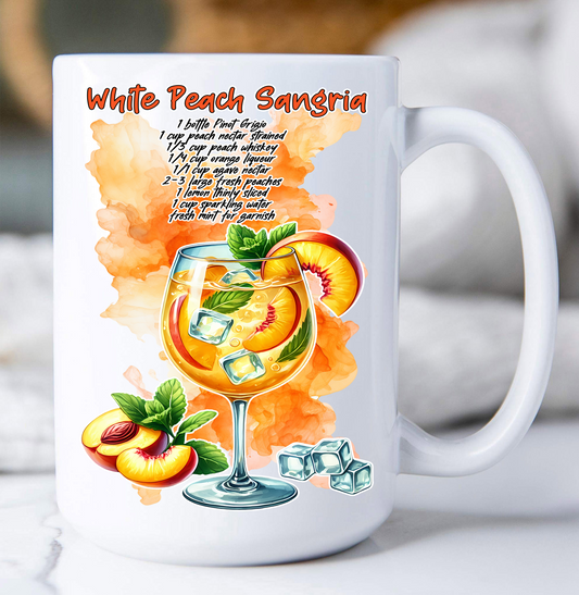 Summer Cocktail Peach Sangria Coffee Mug