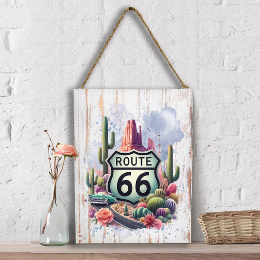Route 66 Desert Cactus  Wall Decor