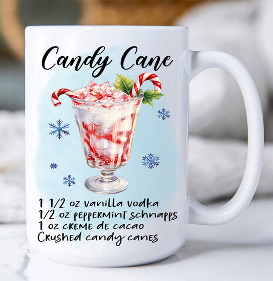 Christmas Cocktail Candy Cane Recipe Coffee Mug