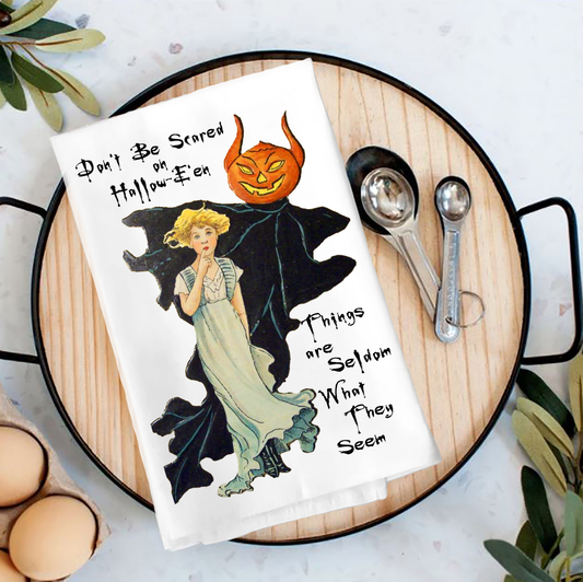 Halloween Vintage Goblin Tea Towel