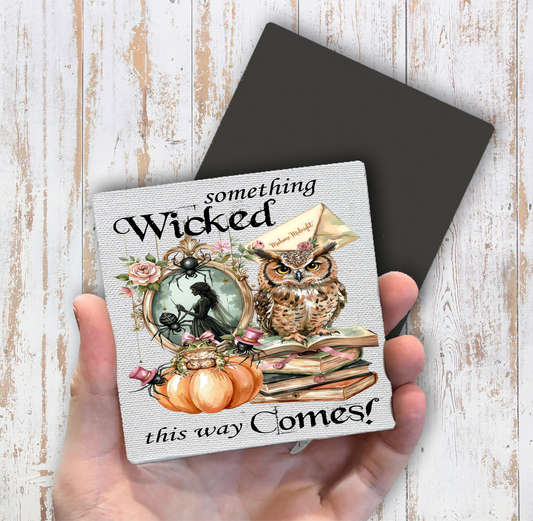 Halloween Something Wicked Comes Magnet Fridge (Set of 2)
