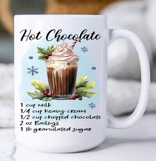 Christmas Cocktail Hot Chocolate Recipe Coffee Mug