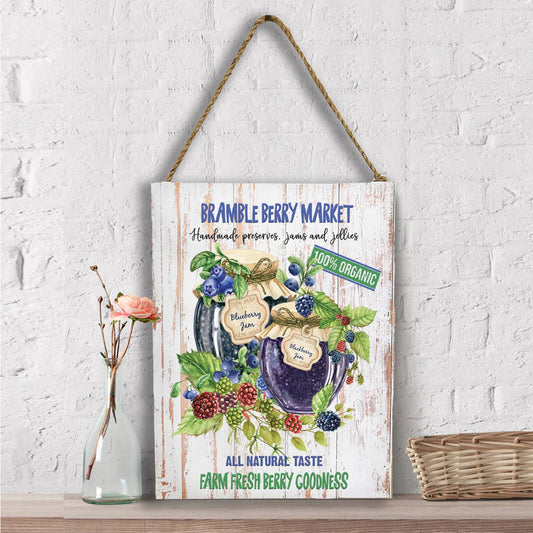 Blueberry Market 100% Organic  Wall Decor