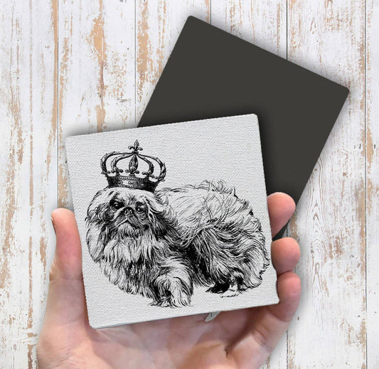 Pekingese Dog Crown, Magnet Fridge - Sets of 2